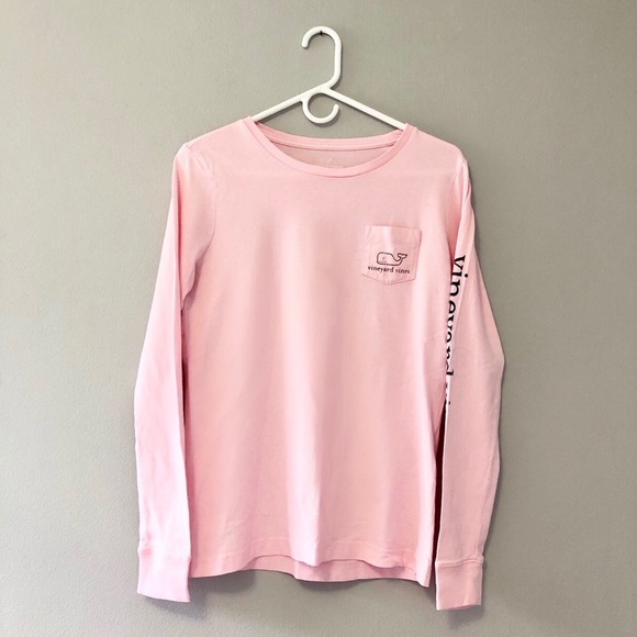 Vineyard Vines Small Long Sleeve Pink Tee - Picture 1 of 2